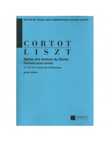 Cortot Liszt Après une lecture du...