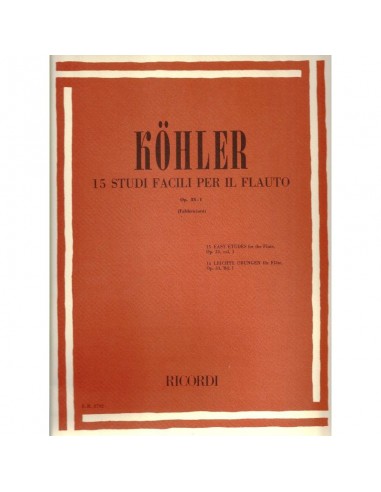Kohler 15 Studi Facili Per Flauto...