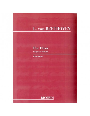 Ludwig Van Beethoven Per Elisa Foglio...