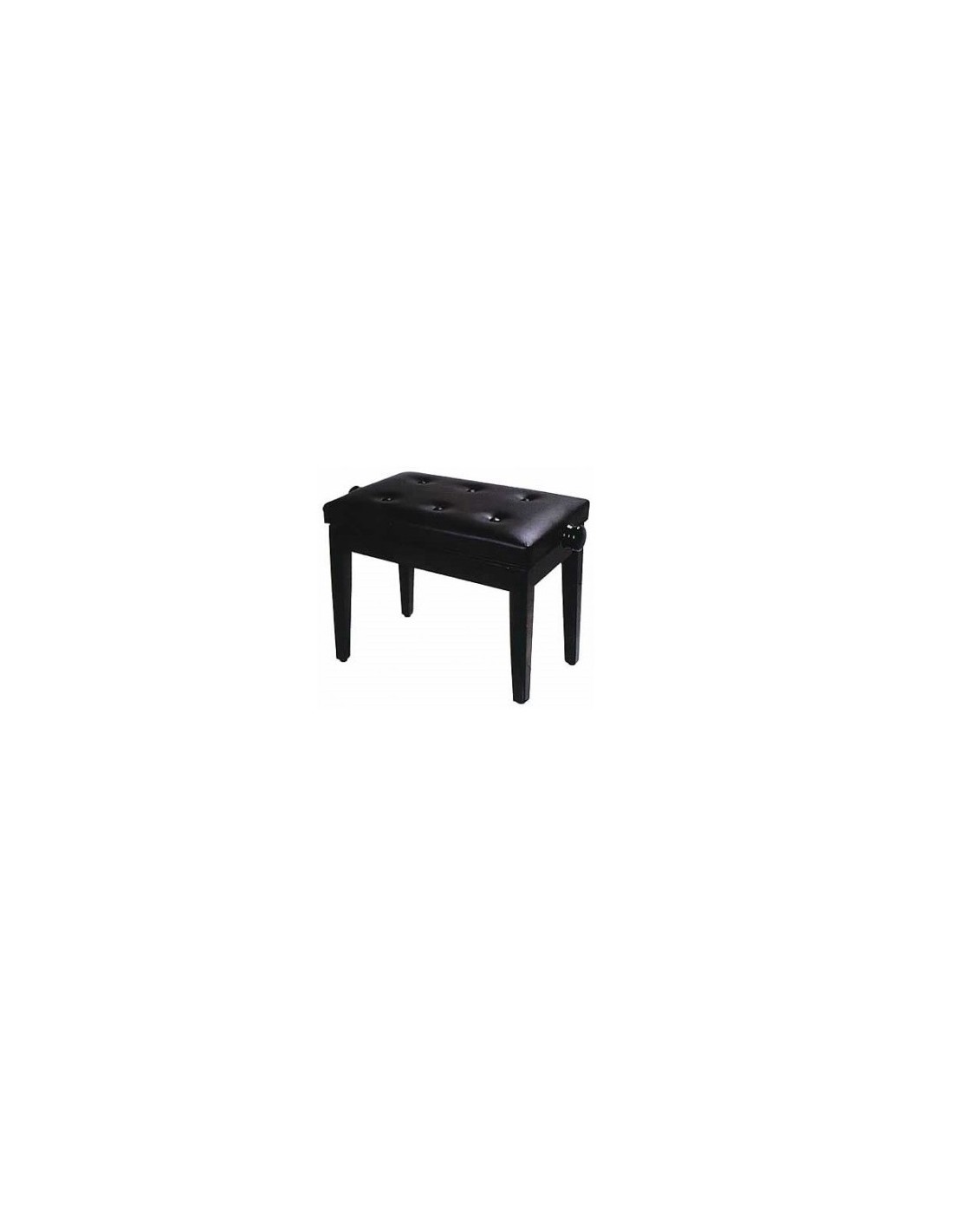 Panca Sedile Sgabello pianoforte altezza regolabile nera lucida